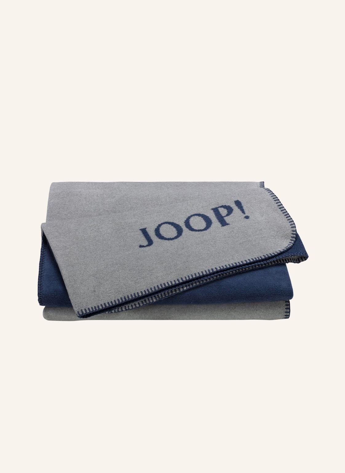 Joop! Plaid Uni Doubleface blau von Joop!