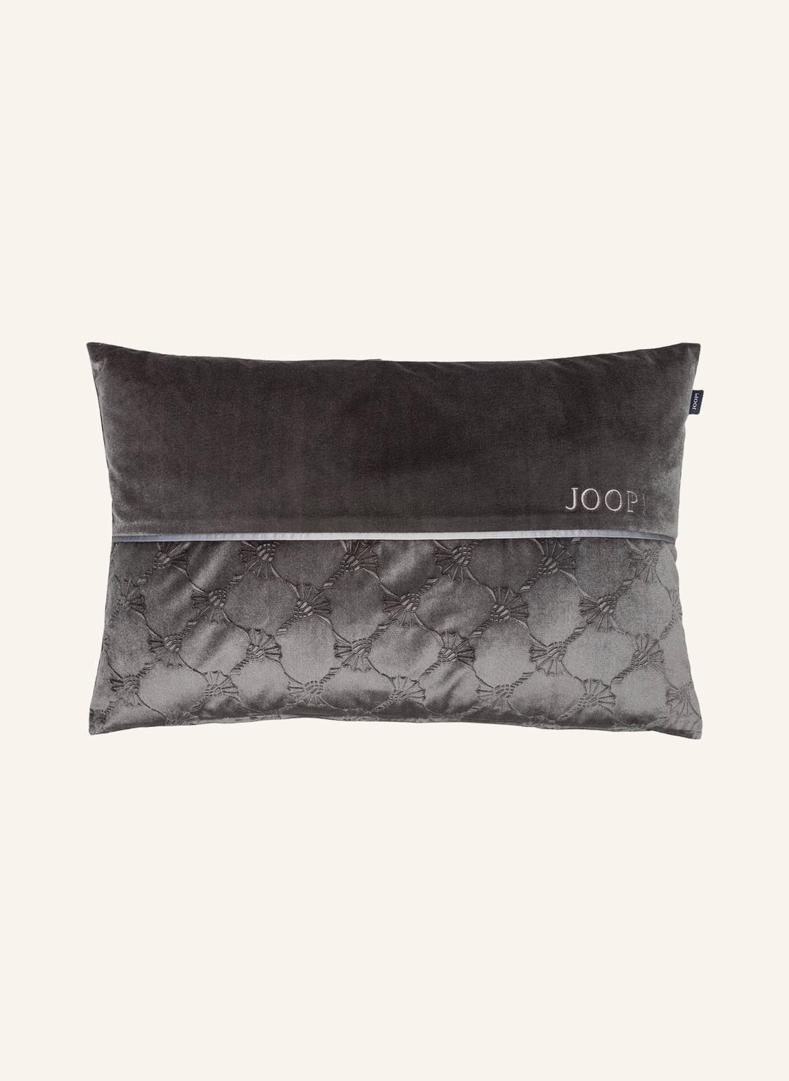 Joop! Samt-Dekokissenhülle J!Scene grau Joop! Samt-Dekokissenhülle J!Scene grau von Joop!
