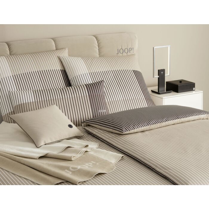 Joop! Satin Bettwäsche Divided gestreift – Duvetbezug – 200x210 cm von Joop!