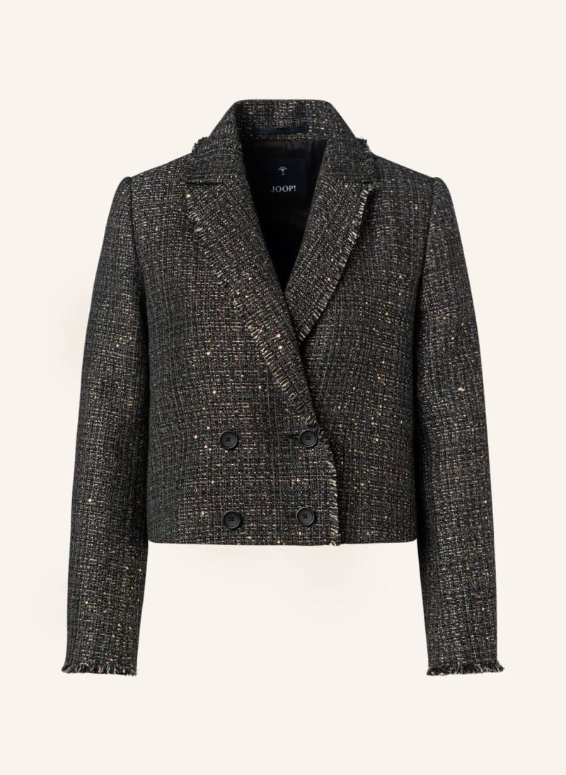 Joop! Tweed-Jacke Mit Pailletten Und Glitzergarn schwarz von Joop!