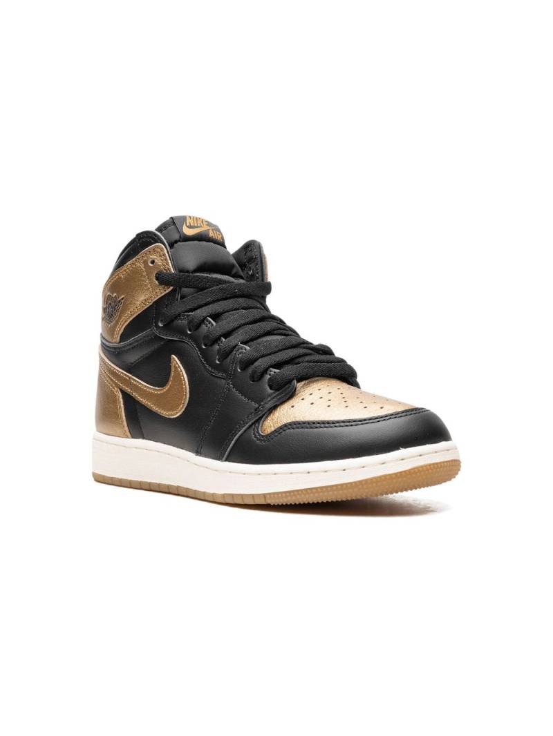 Jordan Kids Air Jordan 1 "Black/Metallic Gold" sneakers von Jordan Kids