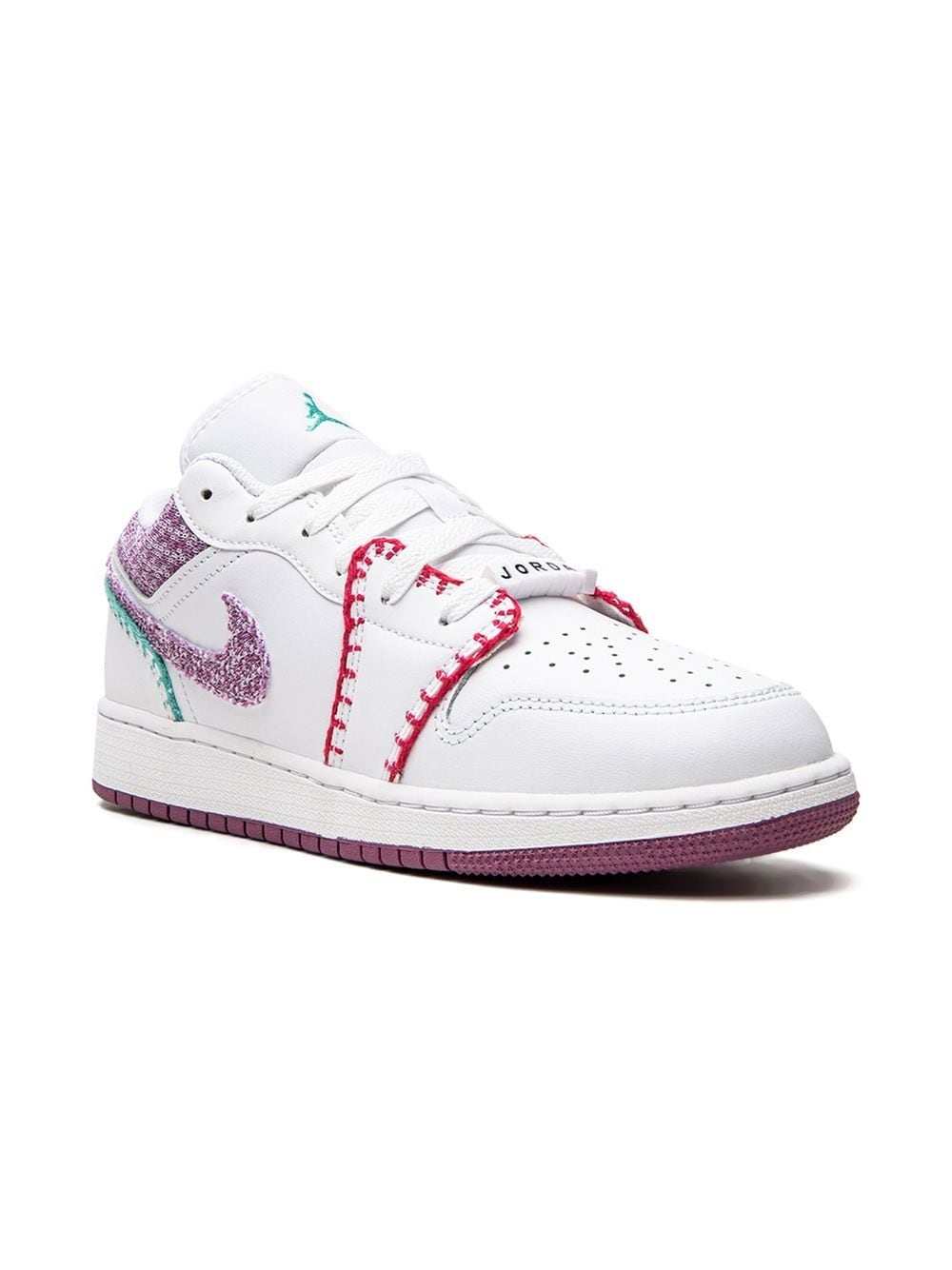 Jordan Kids Jordan 1 Low "White Light Bordeuax" sneakers von Jordan Kids