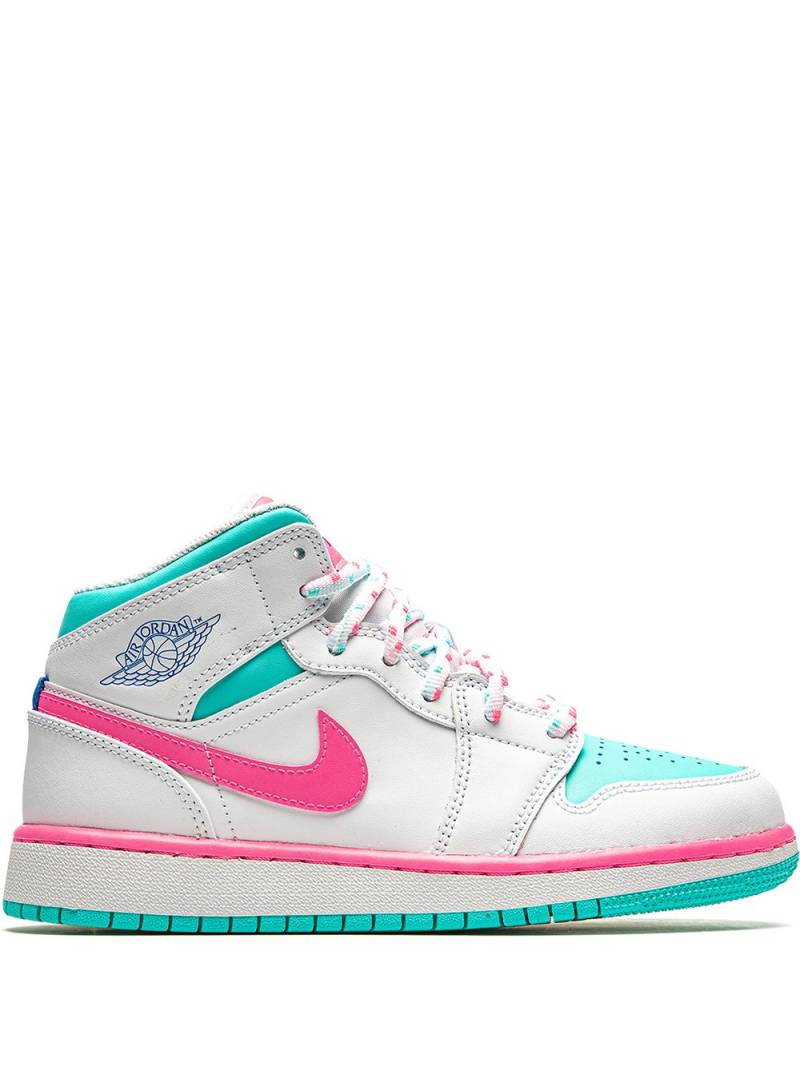 Jordan Kids Air Jordan 1 Mid "Digital Pink" sneakers - White von Jordan Kids