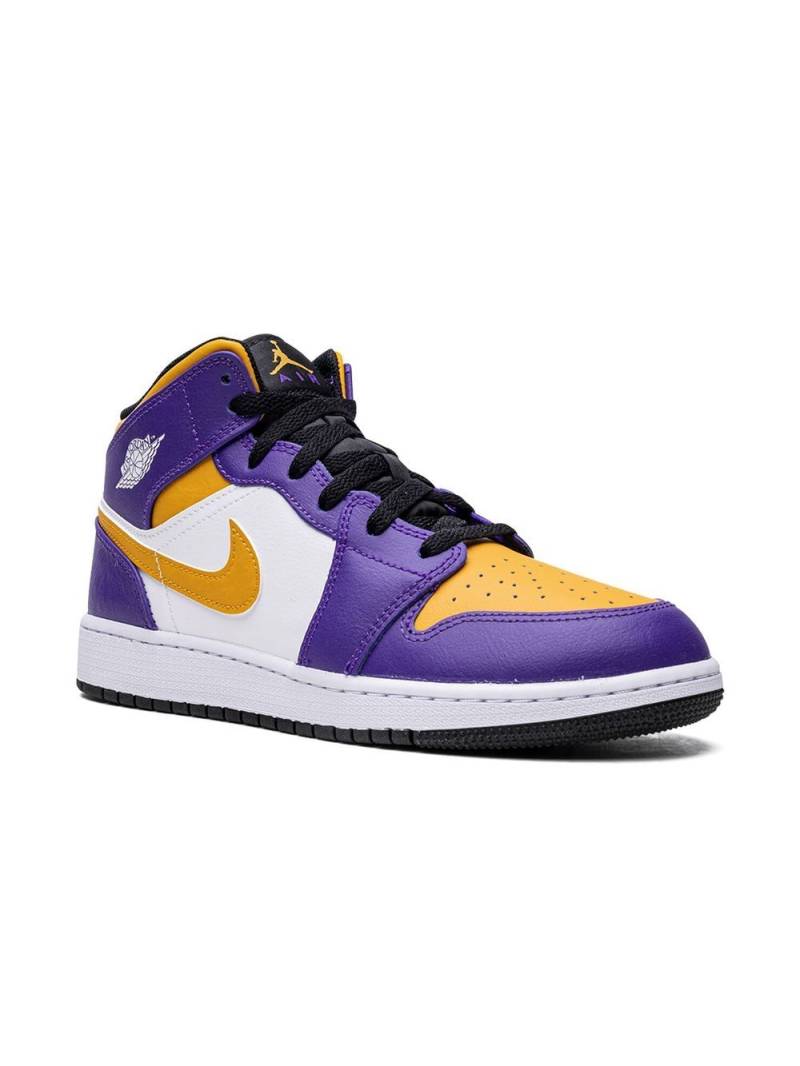 Jordan Kids Air Jordan 1 Mid "Lakers" sneakers - Purple von Jordan Kids