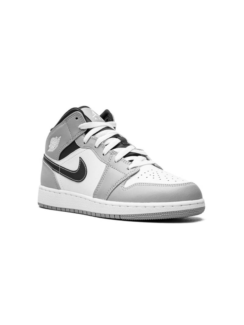 Jordan Kids Jordan 1 Mid "Light Smoke Grey" sneakers - White von Jordan Kids