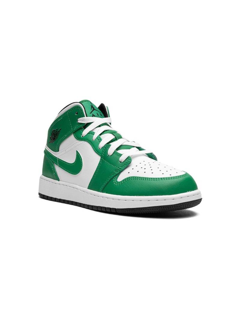 Jordan Kids Air Jordan 1 Mid "Lucky Green" sneakers - White von Jordan Kids