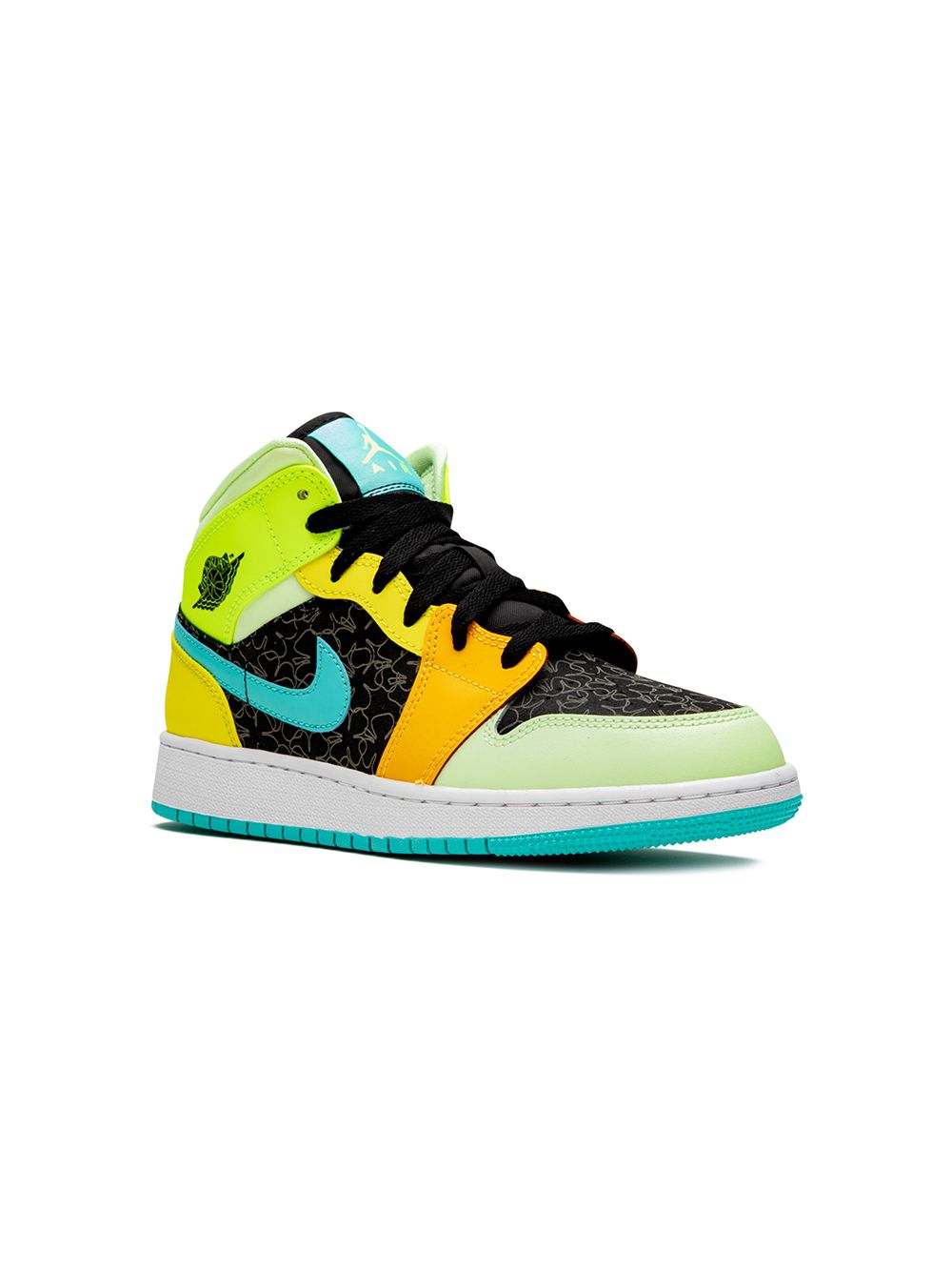 Jordan Kids Air Jordan 1 Mid SE "Four Leaf Clover" sneakers - Black von Jordan Kids