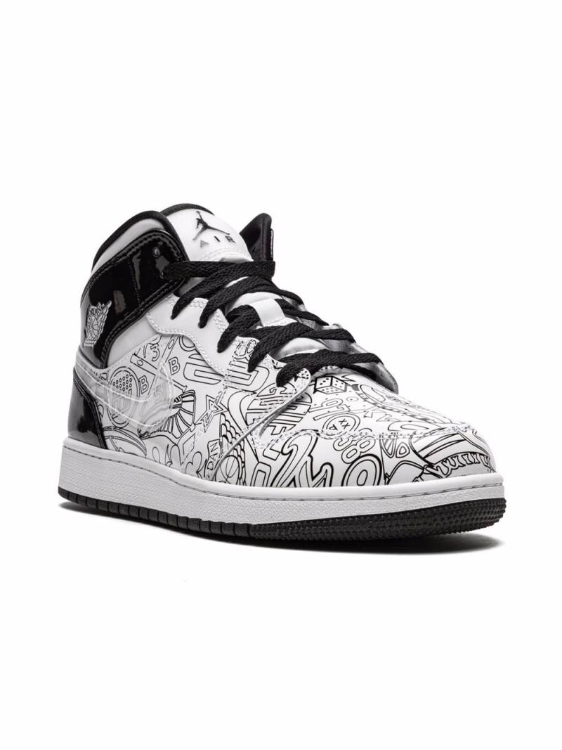 Jordan Kids Air Jordan 1 Mid SE "DIY" sneakers - White von Jordan Kids