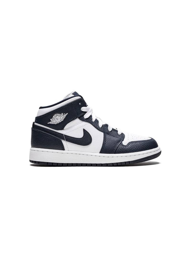 Jordan Kids Air Jordan 1 Mid "Obsidian" sneakers - White von Jordan Kids