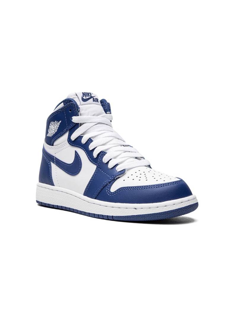 Jordan Kids Air Jordan 1 Retro High Og "Storm Blue" sneakers - White von Jordan Kids