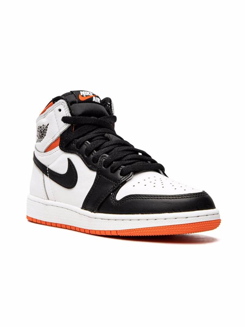 Jordan Kids Air Jordan 1 Retro High OG "Electro Orange" sneakers - White von Jordan Kids