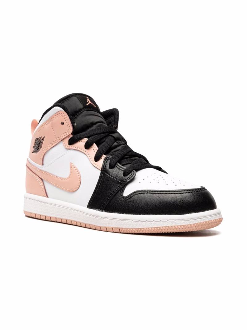 Jordan Kids Jordan 1 Mid "Arctic Orange" sneakers - White von Jordan Kids