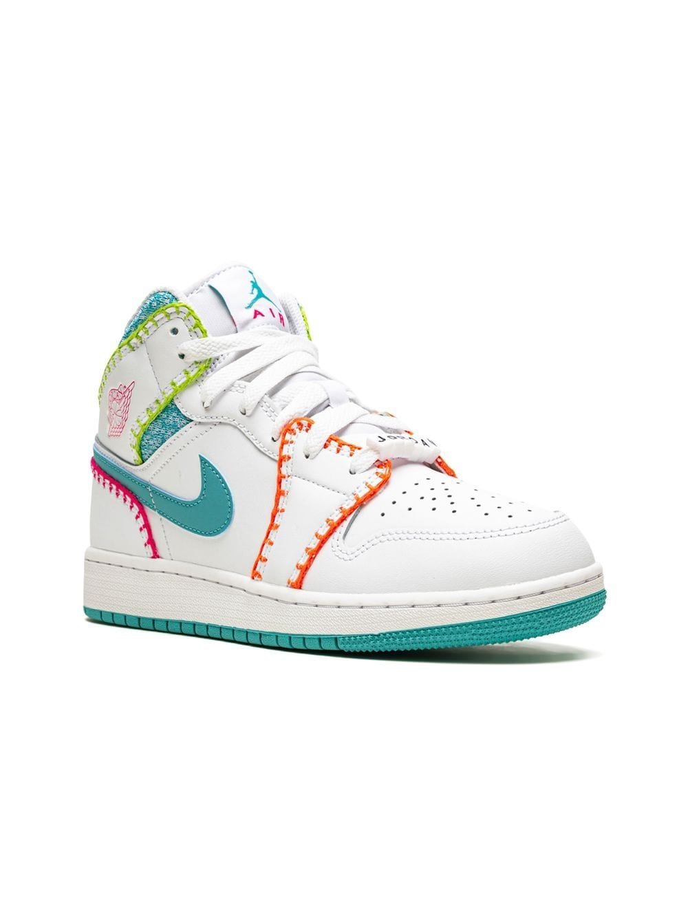 Jordan Kids Jordan 1 Mid "Multi Knit" sneakers - White von Jordan Kids