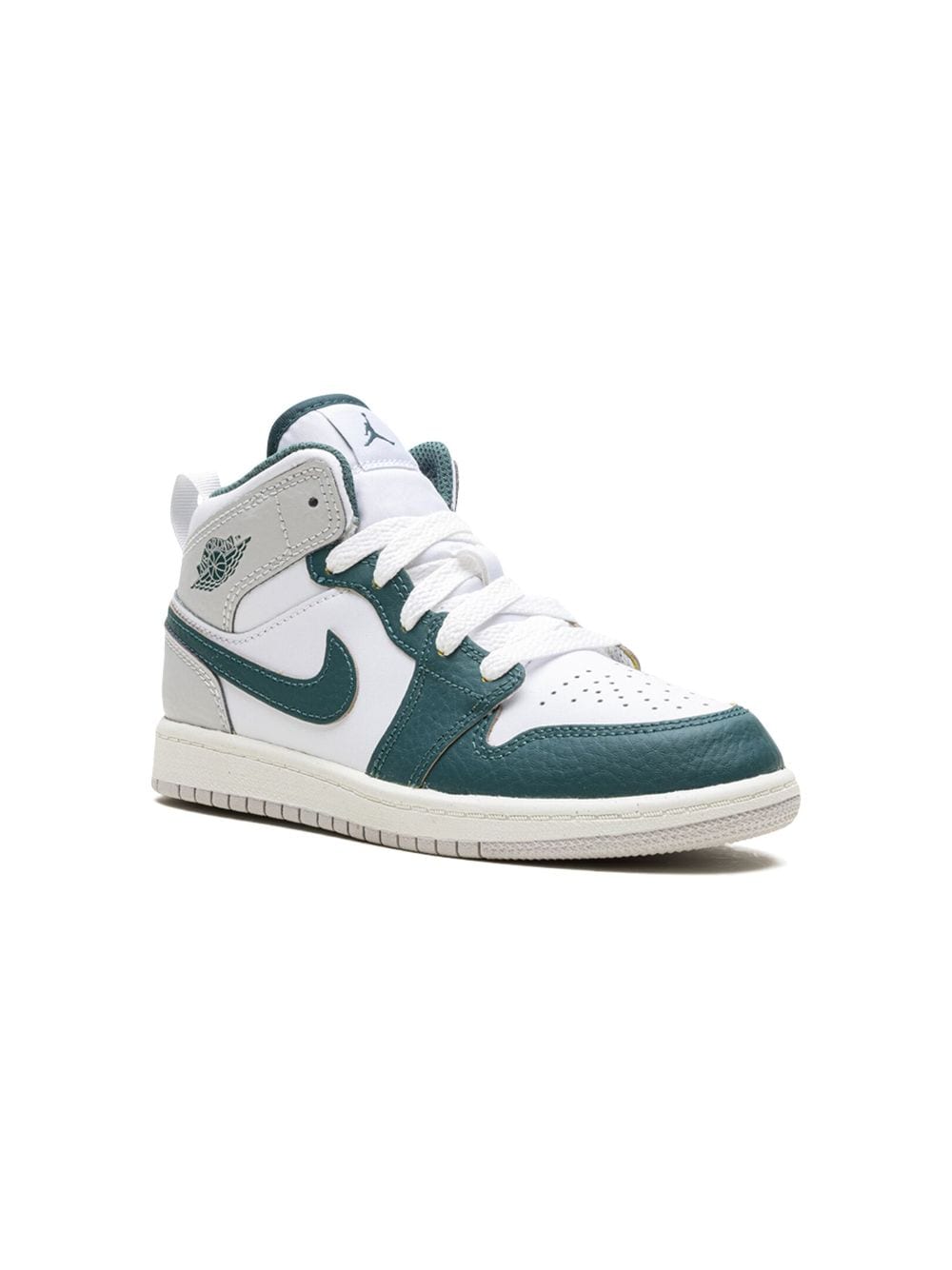 Jordan Kids Jordan 1 Mid SE "Green" sneakers - White von Jordan Kids