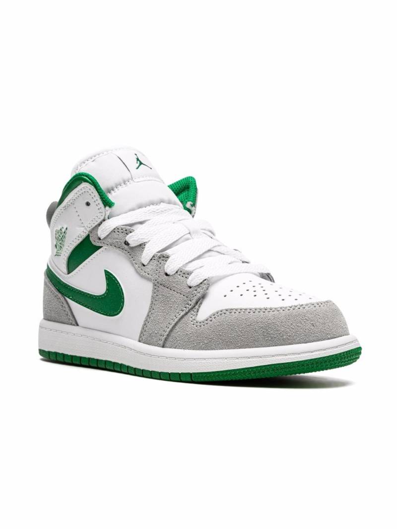 Jordan Kids Jordan 1 Mid SE "Grey/Green" sneakers von Jordan Kids