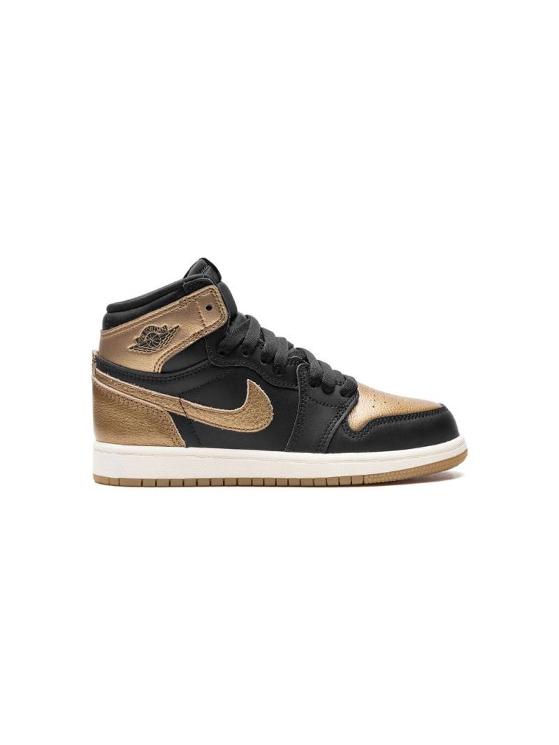 Jordan Kids Jordan 1 Retro High OG "Black/Metallic Gold" sneakers von Jordan Kids