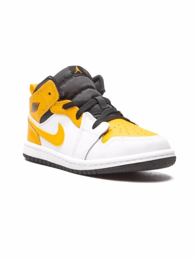 Jordan Kids Jordan 1 Mid "White/University Gold" sneakers - Yellow von Jordan Kids