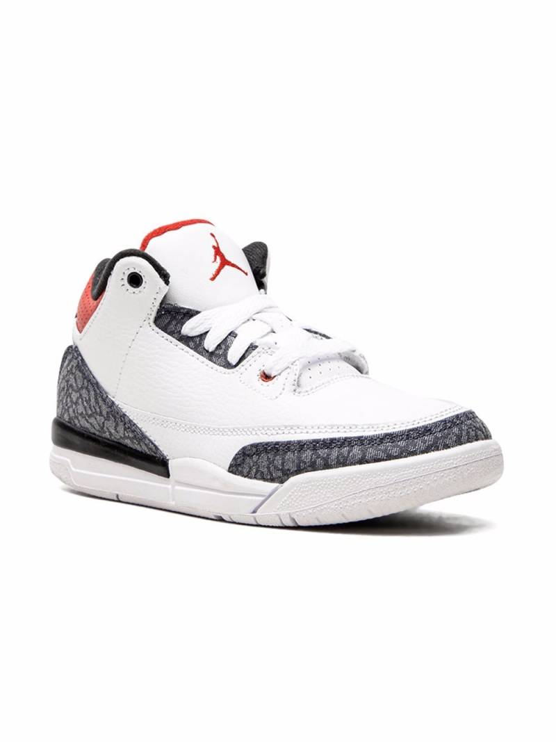 Jordan Kids Jordan 3 Retro SE "Fire Red Denim" sneakers - White von Jordan Kids