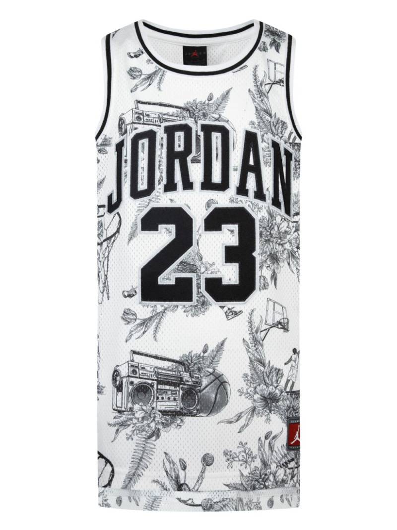 Jordan Kids logo-patch tank top - White von Jordan Kids