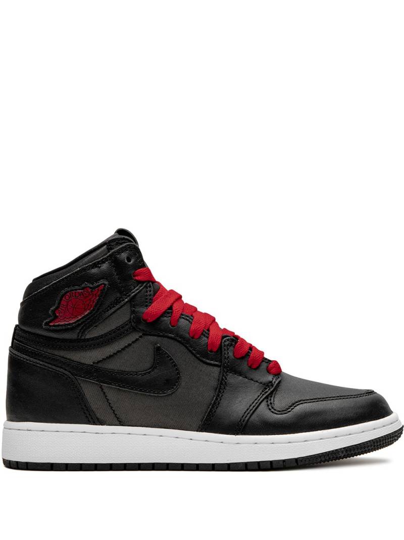 Jordan Kids Air Jordan 1 High Retro "Black Satin/Gym Red" sneakers von Jordan Kids