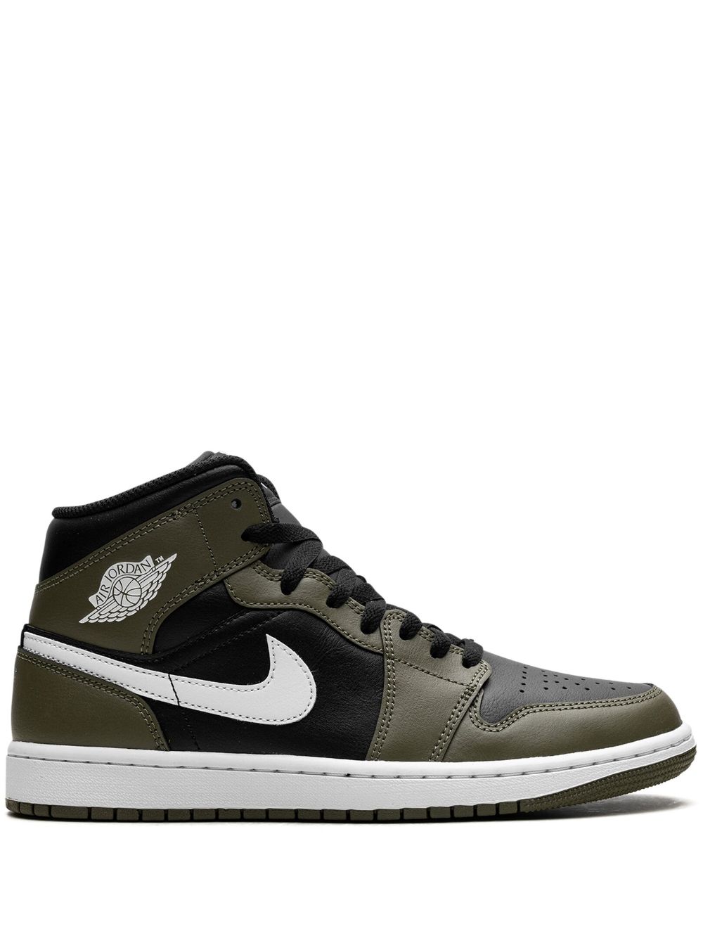 Jordan Air Jordan 1 Mid "Black/White/Olive" sneakers - Green von Jordan