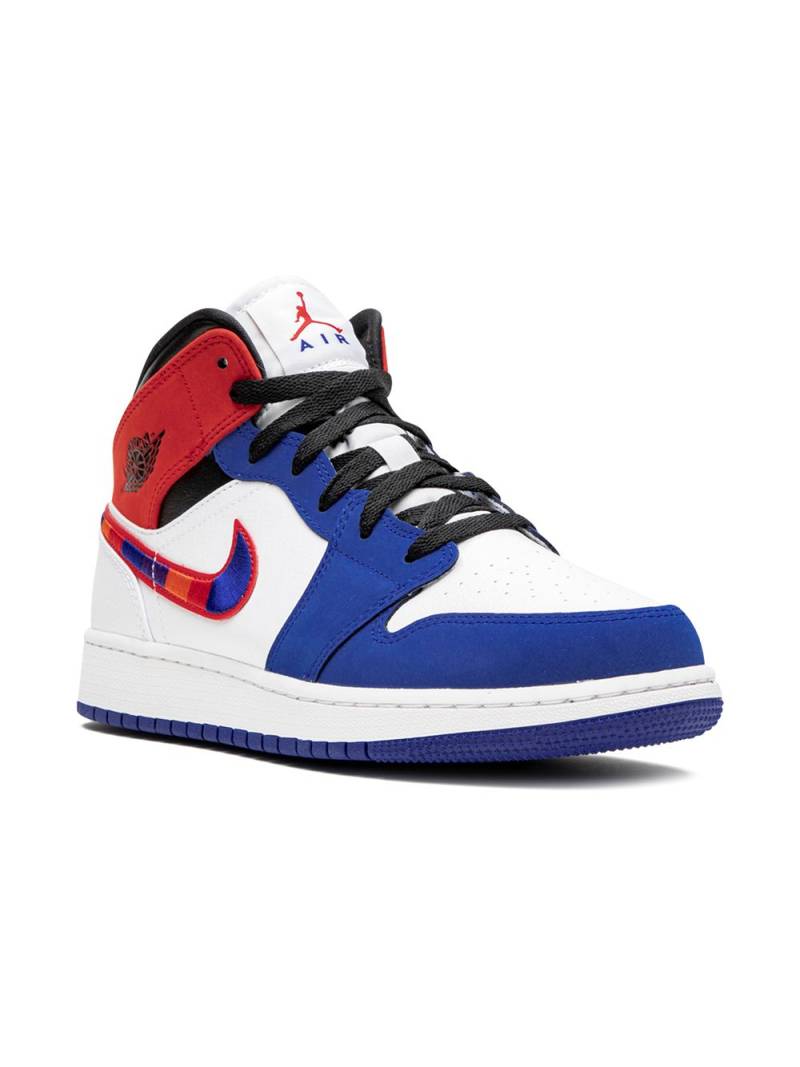 Jordan Kids Air Jordan 1 Mid SE "Multicolor Swoosh" sneakers - White von Jordan Kids