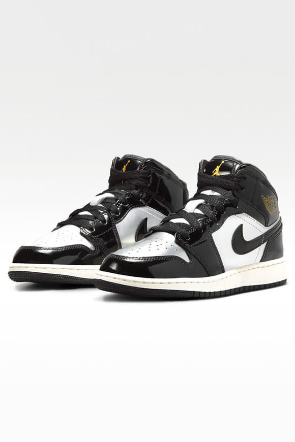 Jordan Air Jordan 1 Sneaker | Black + Metallic Silver + Metallic Gold | Jungen  | EU36 von Jordan