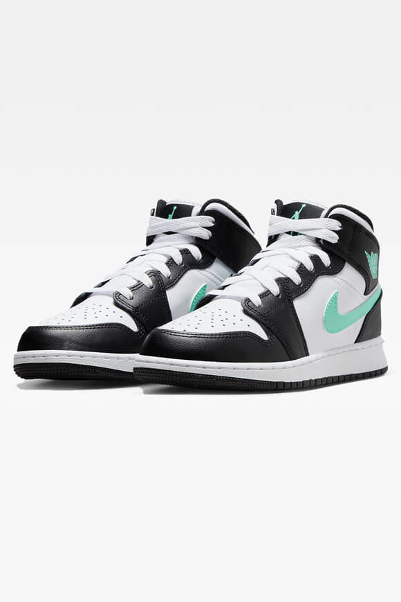 Jordan Air Jordan 1 Sneaker | White + Green Glow + Black | Jungen  | EU36.5 von Jordan