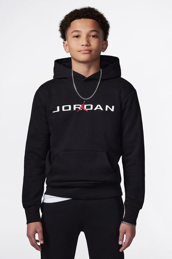 Jordan Baseline Fleece Kapuzensweatshirt | Black | Jungen  | L von Jordan