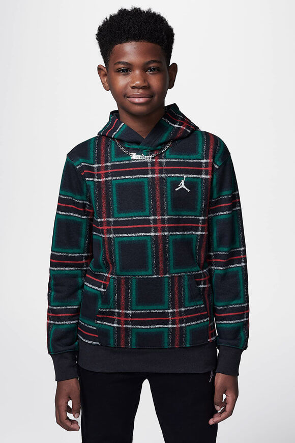 Jordan Brooklyn Essentials Holiday Fleece Kapuzensweatshirt | Black | Jungen  | L von Jordan