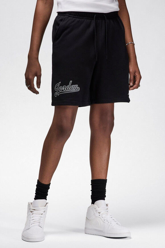 Jordan Flight MVP Fleece Sweatshorts | Black + White | Herren  | L von Jordan