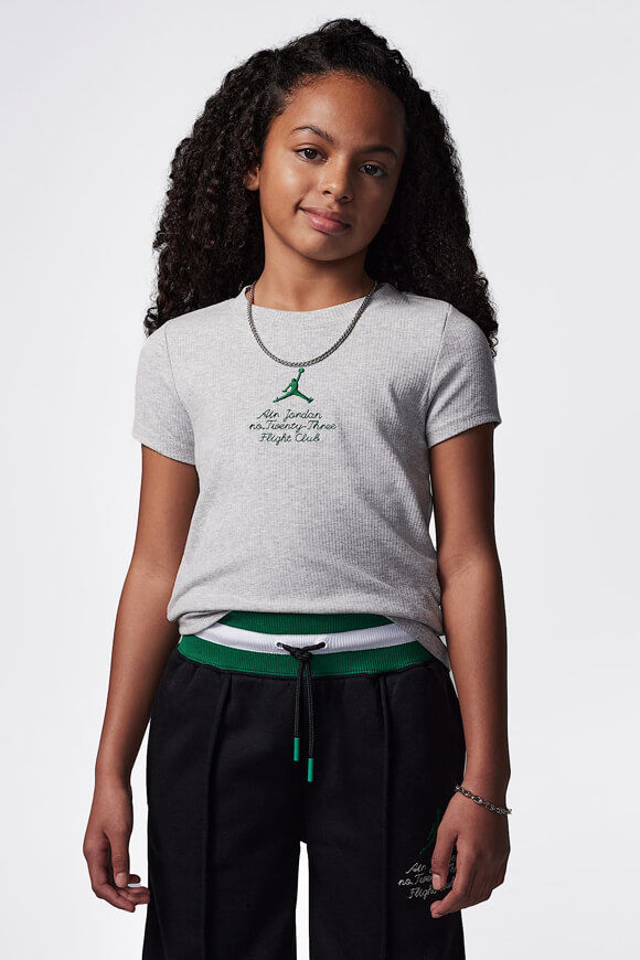 Jordan Geripptes T-Shirt | Light Grey Heather | Mädchen | XL Jordan Geripptes T-Shirt | Light Grey Heather | Mädchen | XL von Jordan