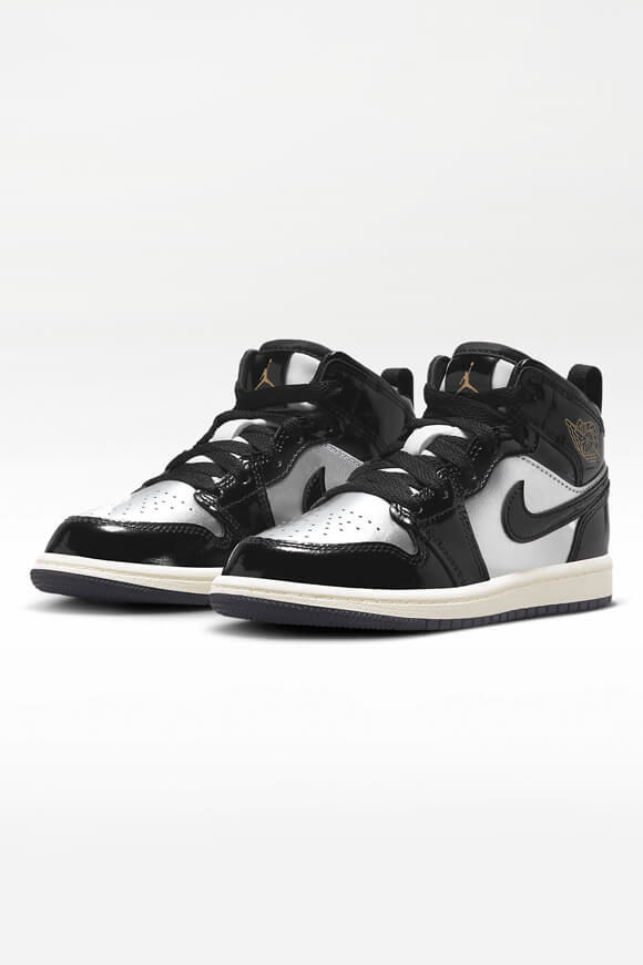 Jordan Jordan 1 Kids Sneaker | Black + Metallic Silver + Metallic Gold | Jungen | EU34 Jordan Jordan 1 Kids Sneaker | Black + Metallic Silver + Metallic Gold | Jungen | EU34 von Jordan