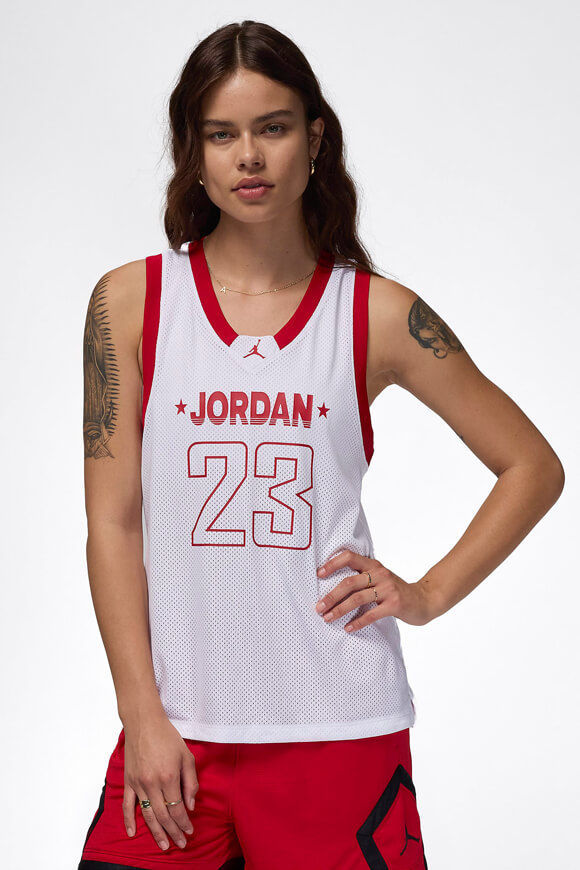 Jordan Mesh Oversize Tanktop | White + Gym Red | Damen  | L von Jordan