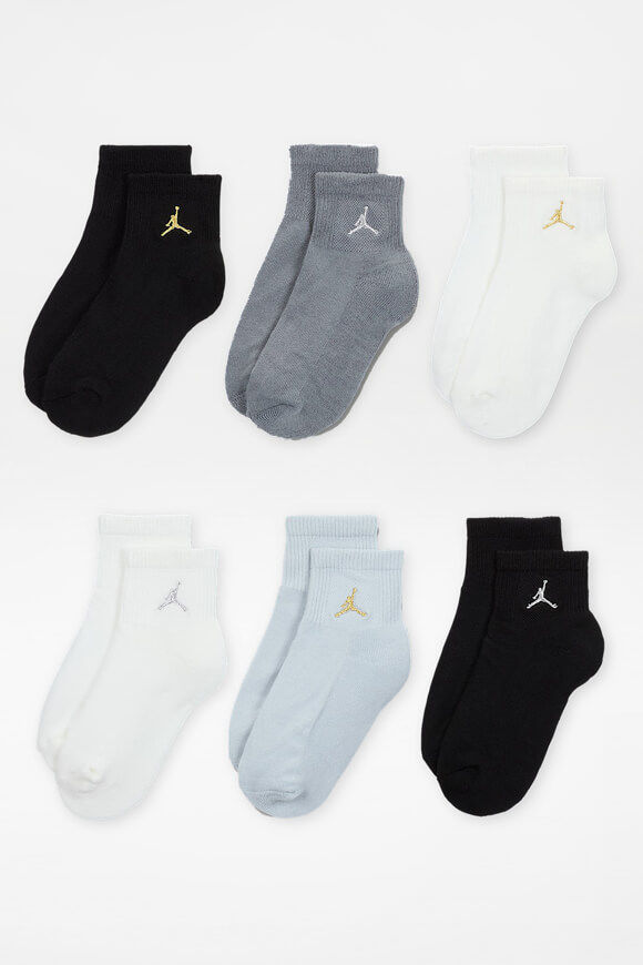 Jordan Everyday Essentials Sechserpack Socken | Black + Sail | Jungen  | EU35-37.5 von Jordan