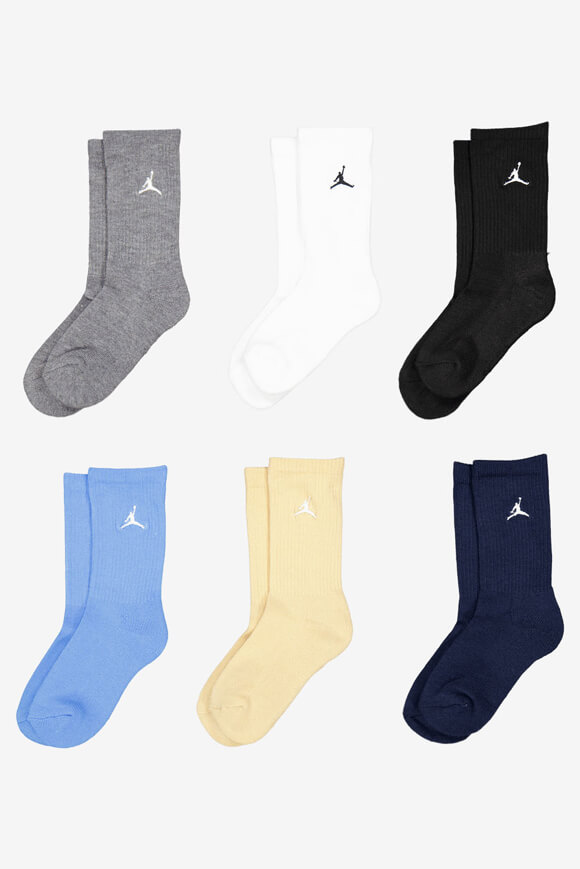 Jordan Sechserpack Socken | Obsidian + Heather Grey + White + Beige + Black | Jungen  | EU35-37.5 von Jordan