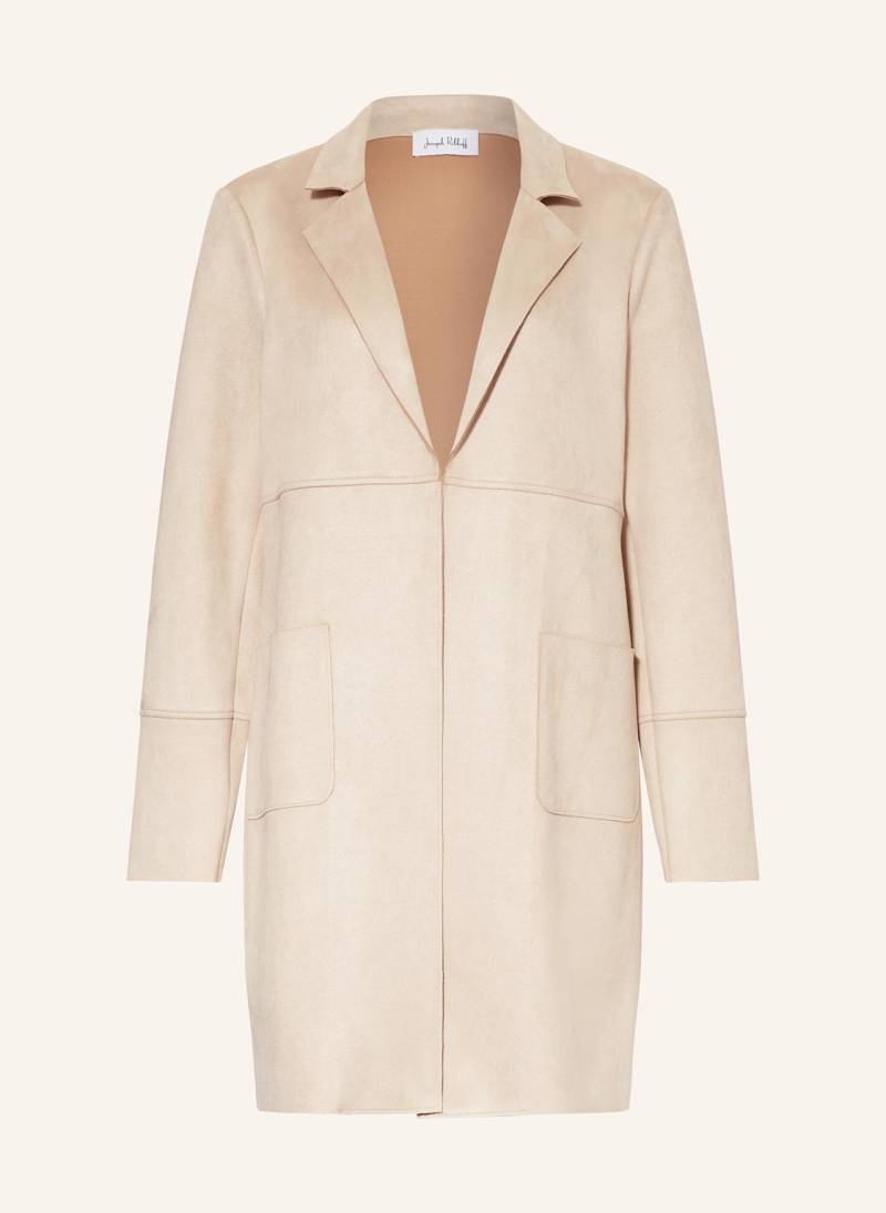 Joseph Ribkoff Longblazer In Lederoptik beige von Joseph Ribkoff