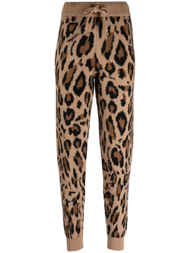 Joshua Sanders animal-pattern knitted track pants - Neutrals von Joshua Sanders