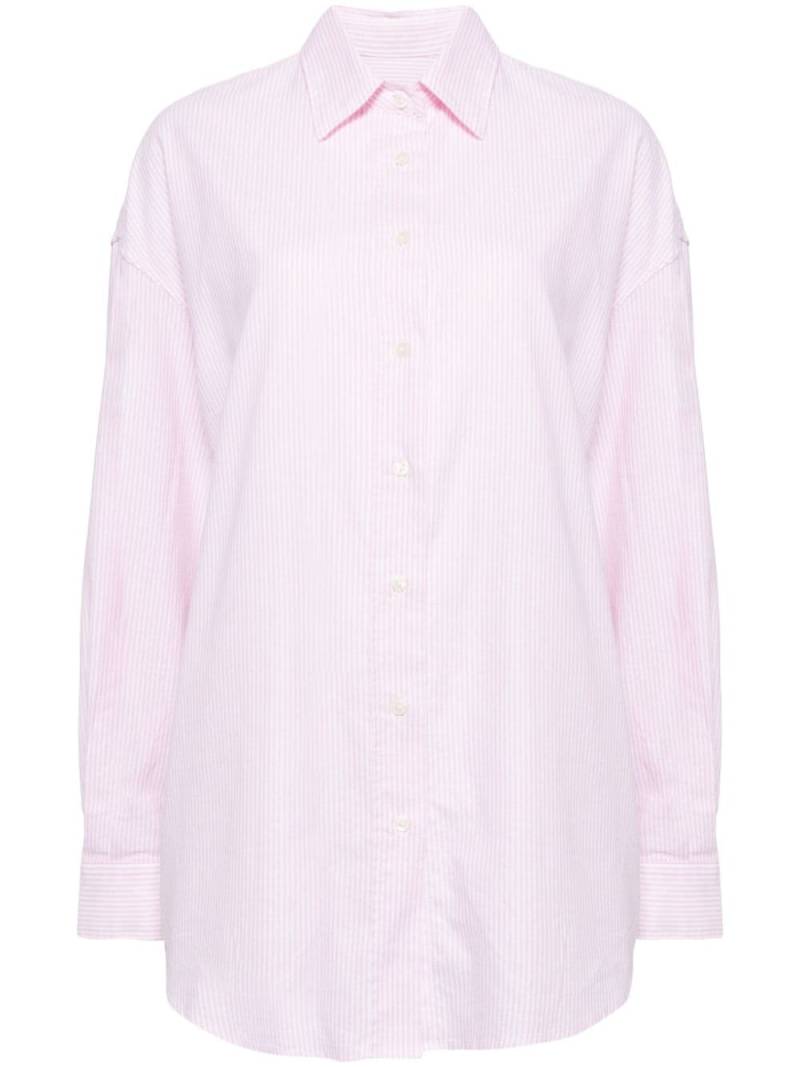 Joshua Sanders graphic-appliqué vertical-striped shirt - Pink von Joshua Sanders