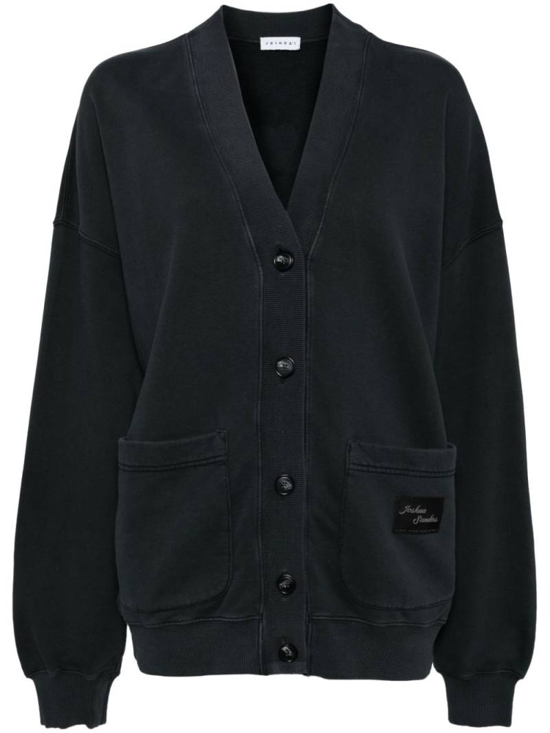 Joshua Sanders logo-patched V-neck jacket - Black von Joshua Sanders