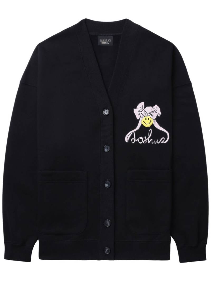 Joshua Sanders logo-print cardigan - Black von Joshua Sanders