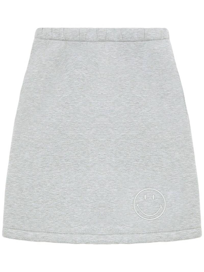 Joshua Sanders logo tag straight-cut skirt - Grey von Joshua Sanders