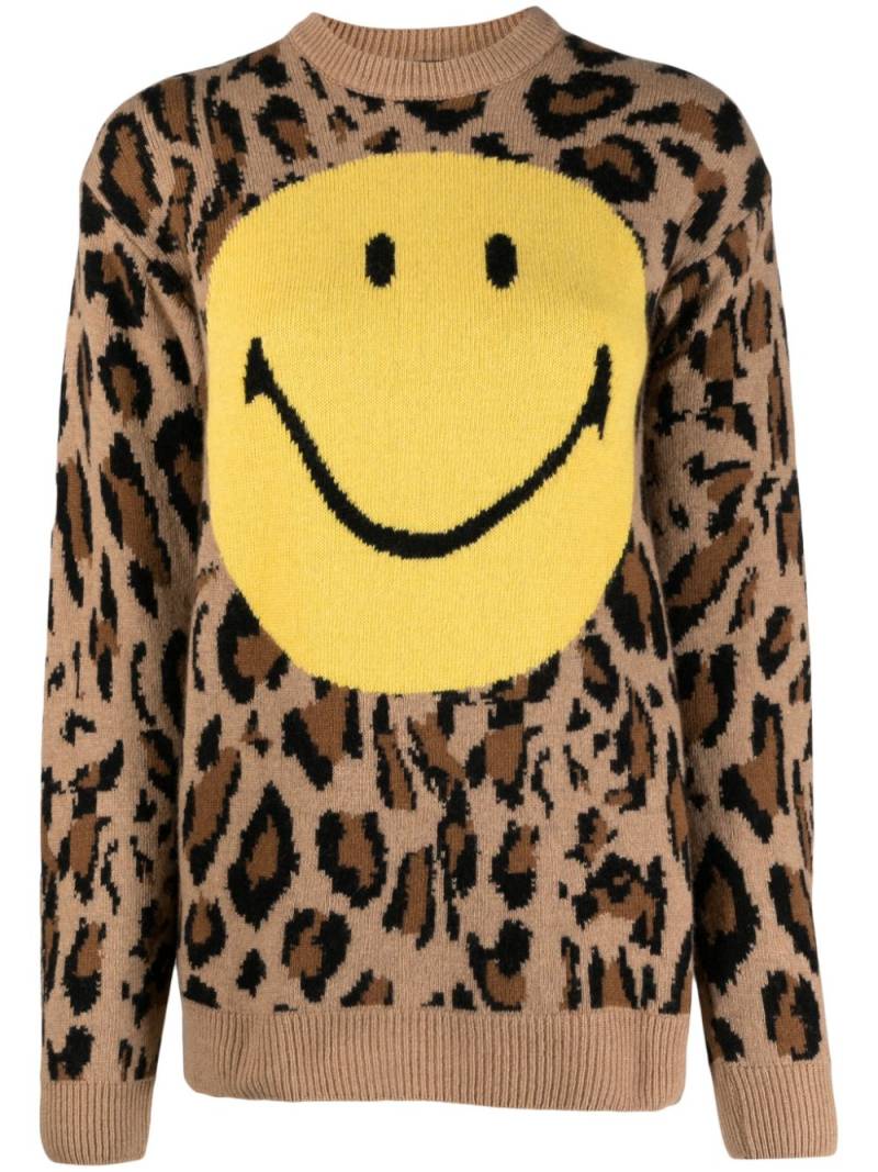 Joshua Sanders smiley-face anima-pattern jumper - Neutrals von Joshua Sanders