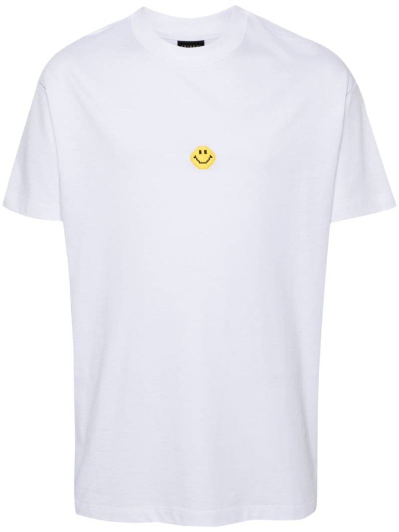 Joshua Sanders smiley face-embroidered T-shirt - White von Joshua Sanders