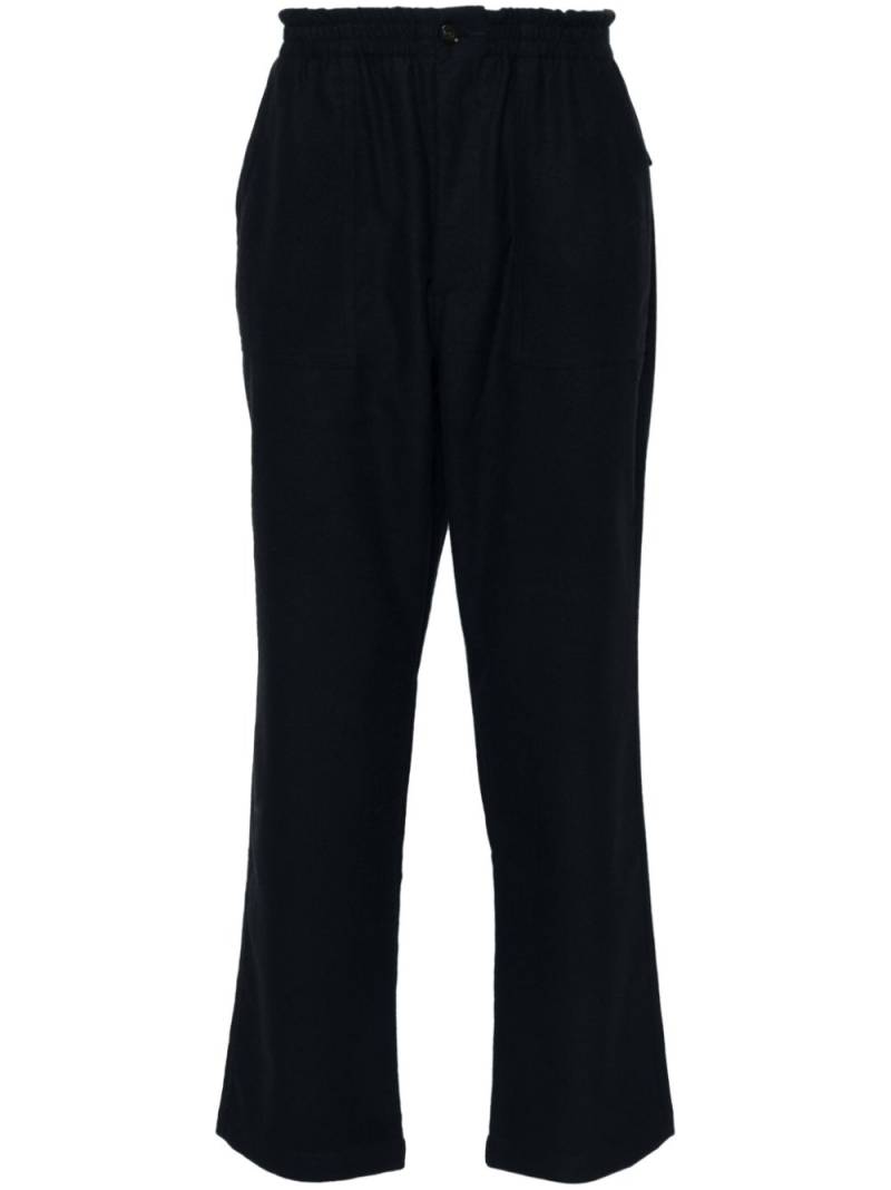 Joshua Sanders smiley face-embroidered trousers - Blue von Joshua Sanders