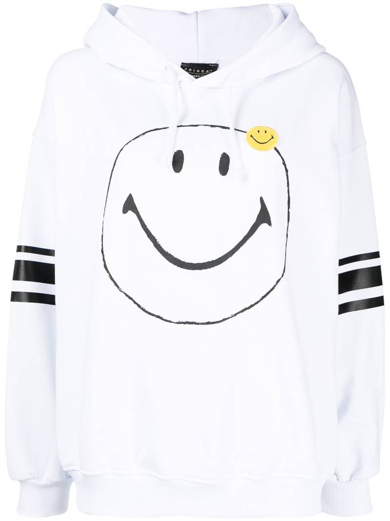 Joshua Sanders smiley face print hoodie - White von Joshua Sanders