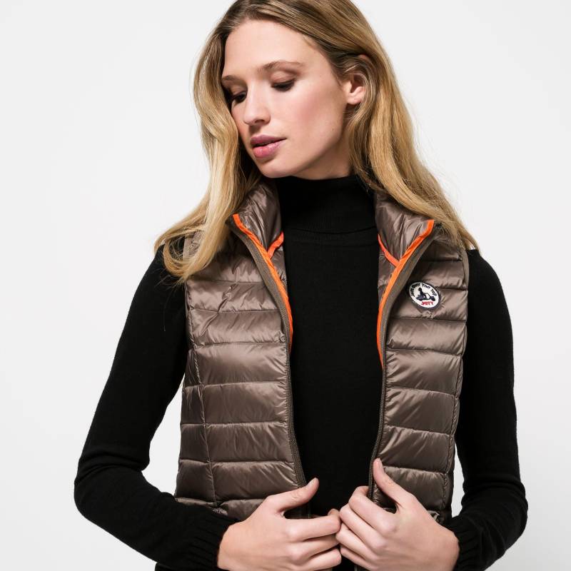 Daunengilet Ohne Kapuze Damen Taupe L von Jott