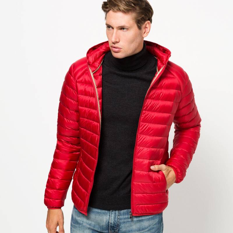 Daunenjacke Mit Kapuze Herren Rot 3XL von Jott