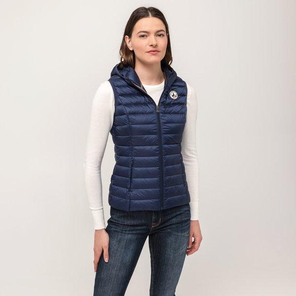 Daunengilet Mit Kapuze Damen Dunkelblau XXL von Jott