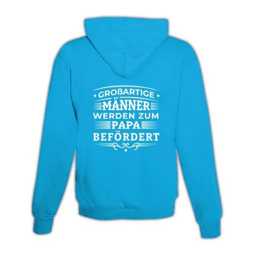 JoyLine Hoodie mit Zipper Grossartige Männer Unisex Farbe: Hellblau/Türkis, Grösse: M von JoyLine